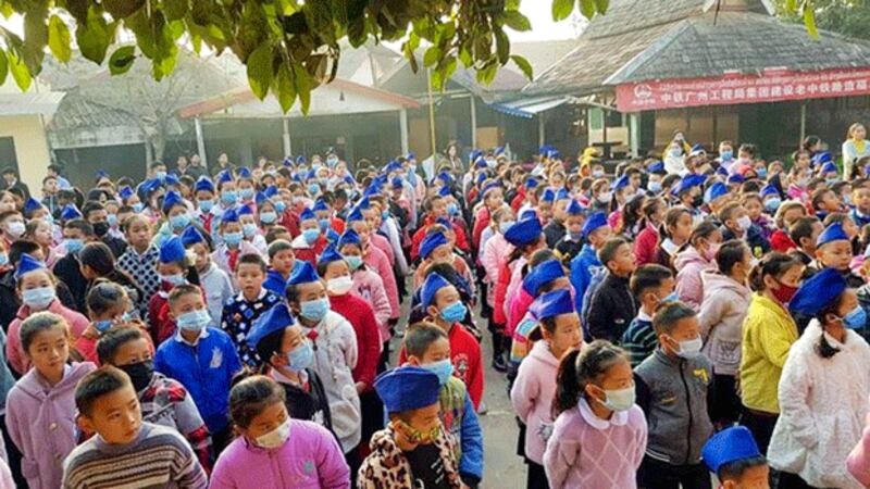 A view of a Chinese language school supported by the Construction Department of China's Guangdong province is seen in Houeyxay, Bokeo province, Laos, in a January 2020 file photo. (Citizen photo)