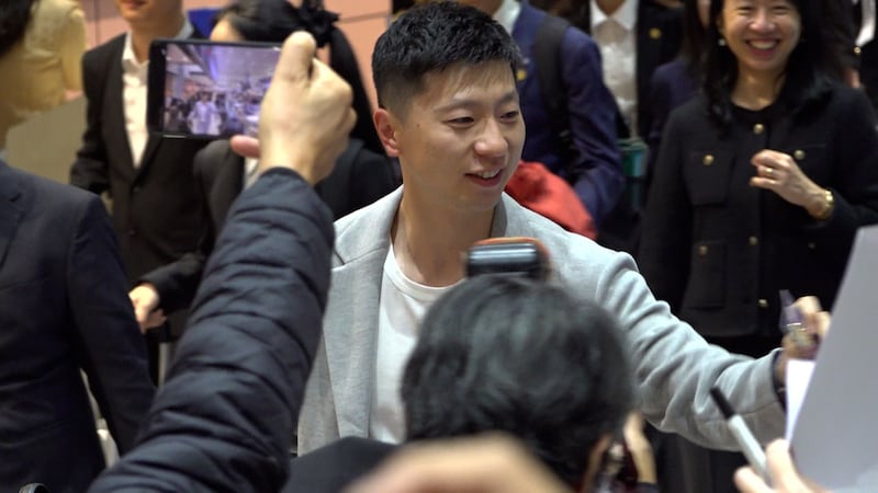 馬龍表示想在台灣到處看看,並品嚐美食。(自由亞洲電台普通話組 唐正攝)