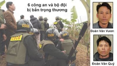 Hai anh Đoàn Văn Vươn và Đoàn Văn Quý. RFA file/Source phapluat.vn