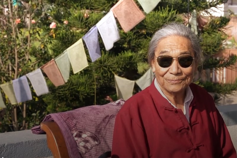 Reke Samten, 90, whose code name was ‘Stuart’ during the resistance, at his home outside Kathmandu, Nepal in November 2024.