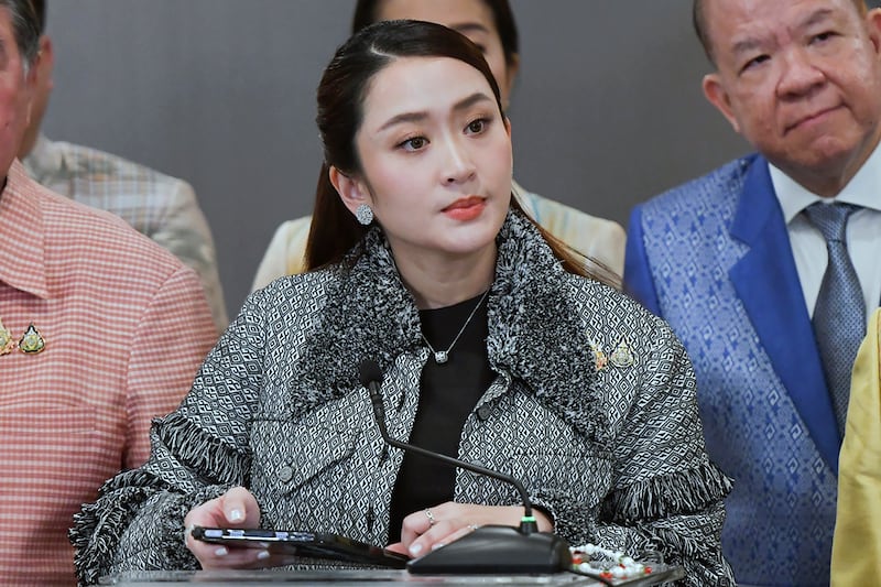 2025年1月13日,泰国总理帕帕东坦·西那瓦(Paetongtarn Shinawatra)在内阁会议后举行新闻发布会。