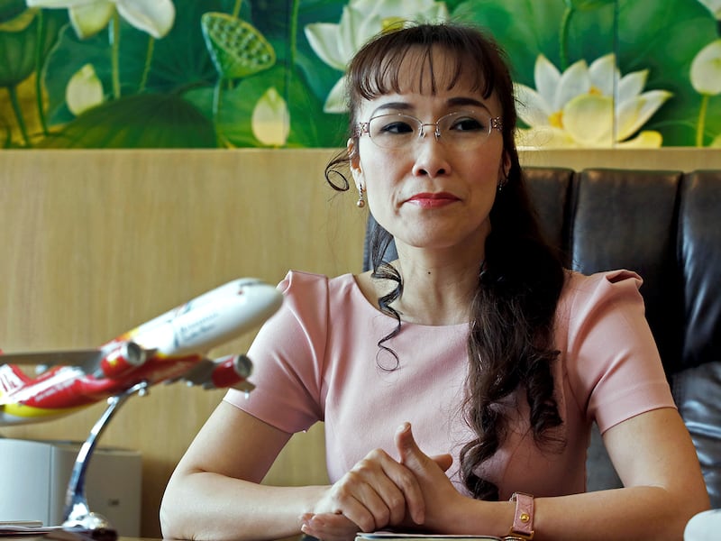 VietJet Air CEO Nguyen Thi Phuong Thao in her office in Ho Chi Minh City, Vietnam, January 10, 2017.