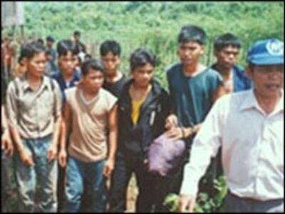 Người Thượng từ Việt Nam sang Campuchia tỵ nạn. RFA file